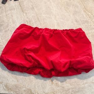 Red Women's Bubble Skirt